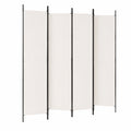 Raumteiler Paravent Weiß 250x220 cm Stoff Langlebig Vielseitig Dekor Trennwand Faltbar Platzsparend Schlafzimmer Privatsphäre