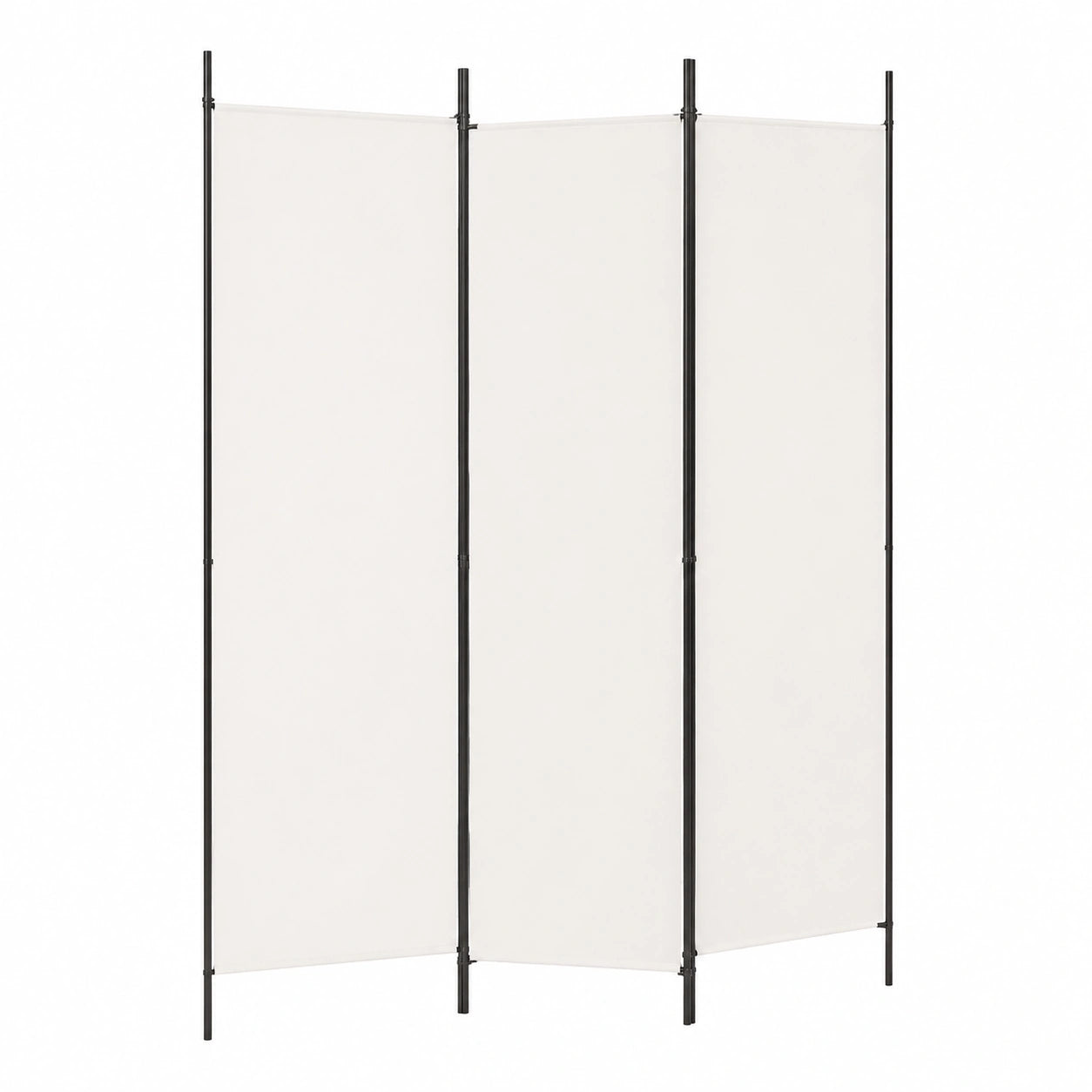 Dekorativer Raumteiler aus Stoff in Weiß, Atmungsaktiv, 200x200 cm, für Schlafzimmer und Wohnzimmer