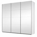 Rauch Möbel Caracas 3-türiger Schwebetürenschrank, mit Spiegel und Soft-Close, Premium Zubehör, für Schlafzimmer, Kinderzimmer, Flur, Weiß, 271 cm breit