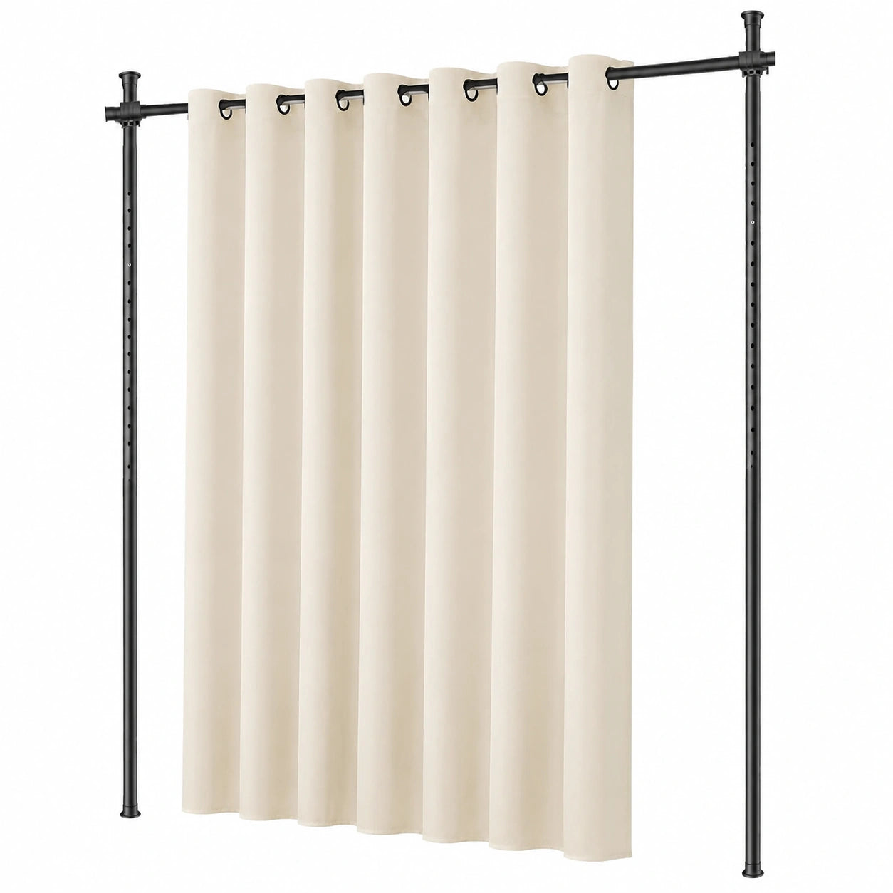 Flexibler Raumteiler ohne Bohren, 180x300 cm für Schlafzimmer oder Büro