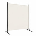 LZQ Faltbarer Raumtrenner Paravent Beige 175x180cm für Schlafzimmer, Wohnzimmer, Büro