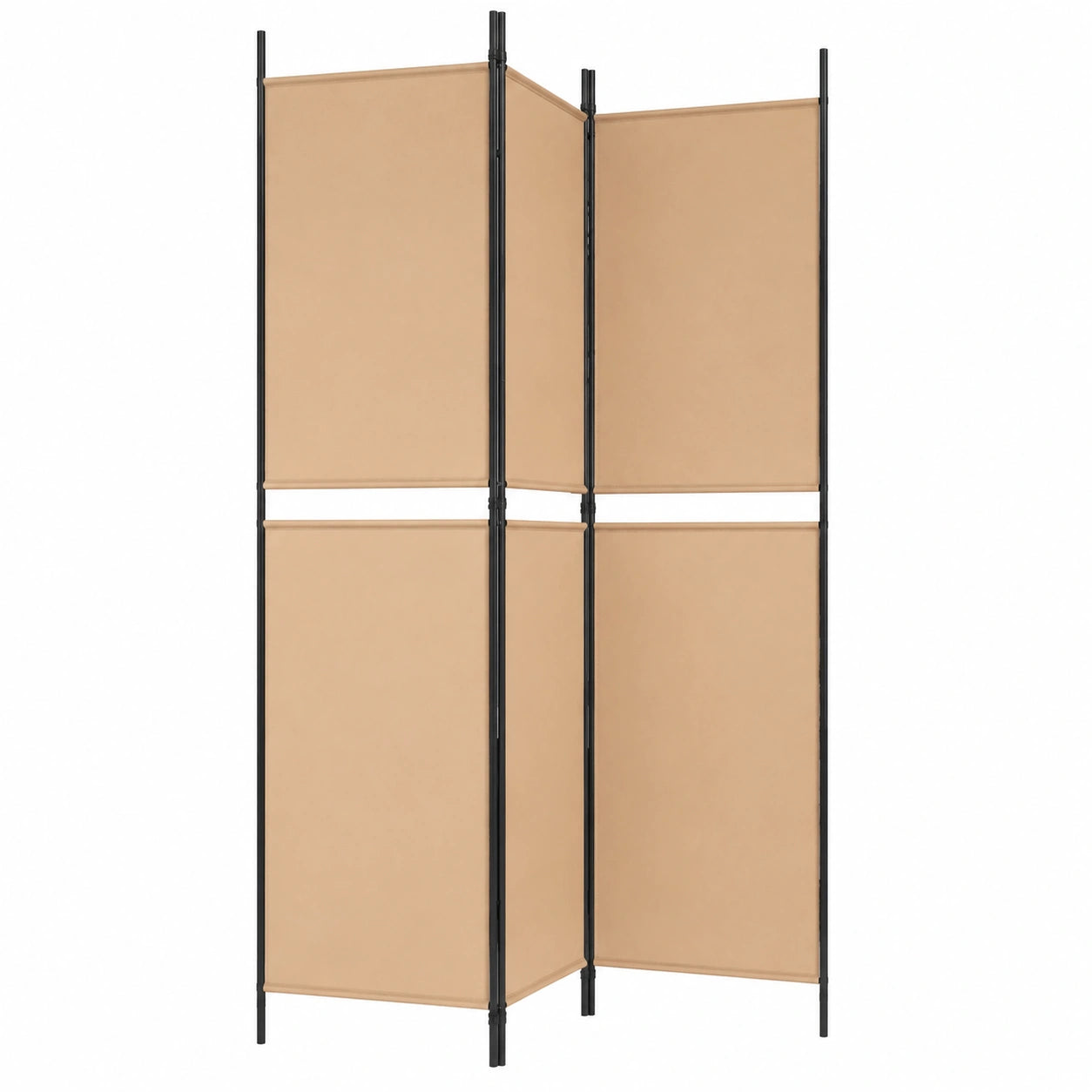 Beiger 3-teiliger Raumteiler aus Stoff, 150x220 cm, faltbar und blickdicht, ideal für Schlafzimmer, Wohnzimmer und Büro