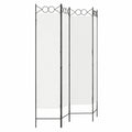 Dekorativer Raumteiler Paravent, 160x200 cm, Weiß, Stoff, Privatbereich