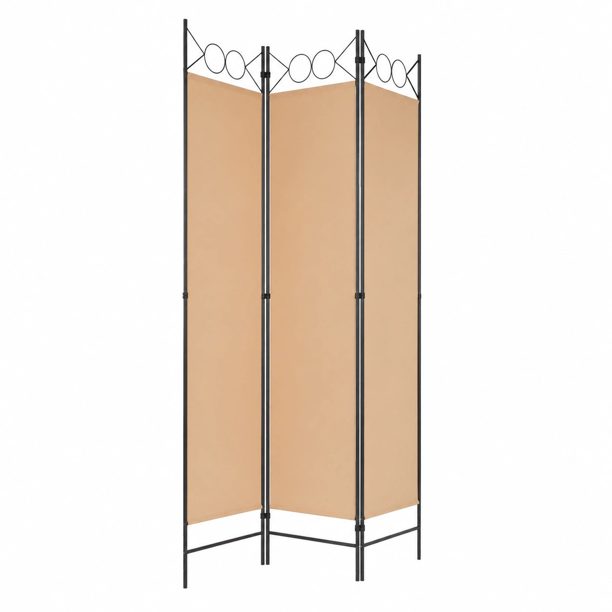 Beiger 3-teiliger Raumteiler aus Stoff, 120 x 220 cm, faltbar und freistehend, ideal als Sichtschutz für Wohn- und Schlafzimmer oder Büro