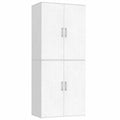VASAGLE Universalschrank mit 4 Türen und 5 Fächern, weiß, 60 x 40 x 180 cm