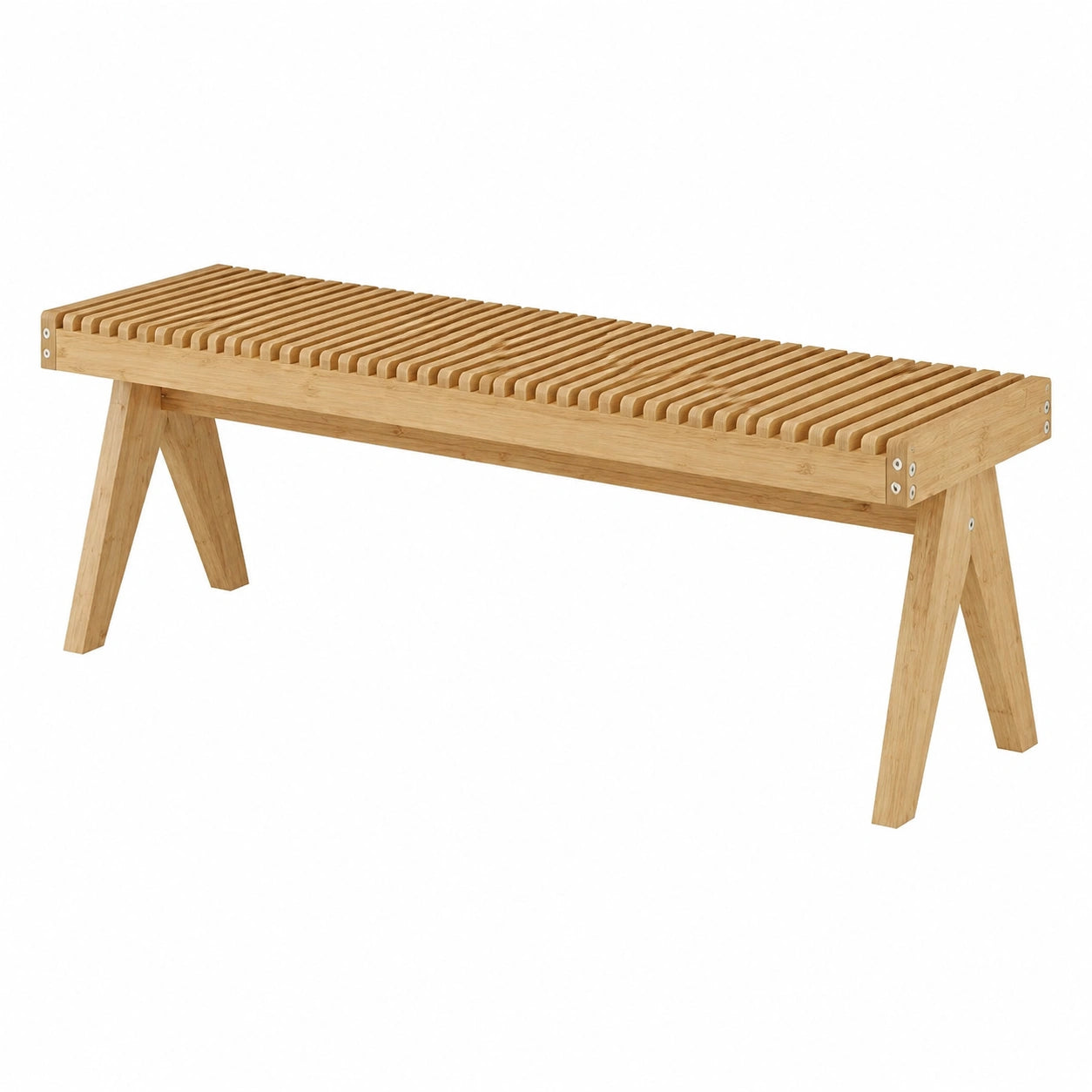 Bambus Sitzbank Lasdarvoo für Flur und Schlafzimmer, 120 x 35 x 45 cm, bis 180 kg belastbar