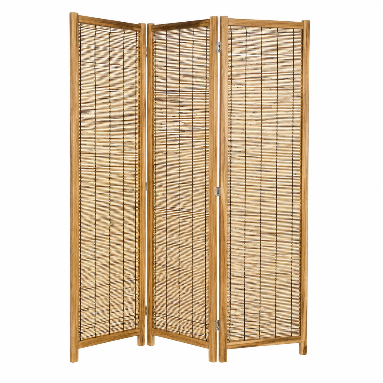 Viva Raumteiler aus Holz und Schilfrohr, 170x120 cm - Natürliche Trennwand und Paravent